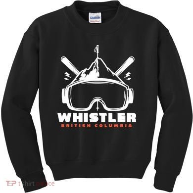 Whistler British Columbia Skiing Kids Sweatshirt