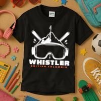 Whistler British Columbia Skiing Kids T-Shirt thumb 3