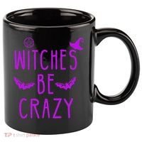 Witches Be Crazy Halloween For Crazy Psycho Witches 11oz C Handle Ceramic Mug thumb 0