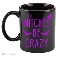 Witches Be Crazy Halloween For Crazy Psycho Witches 11oz C Handle Ceramic Mug thumb 2