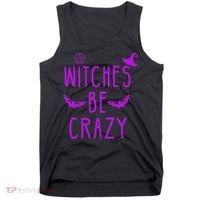 Witches Be Crazy Halloween For Crazy Psycho Witches Tank Top thumb 0