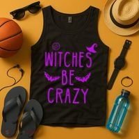 Witches Be Crazy Halloween For Crazy Psycho Witches Tank Top thumb 4