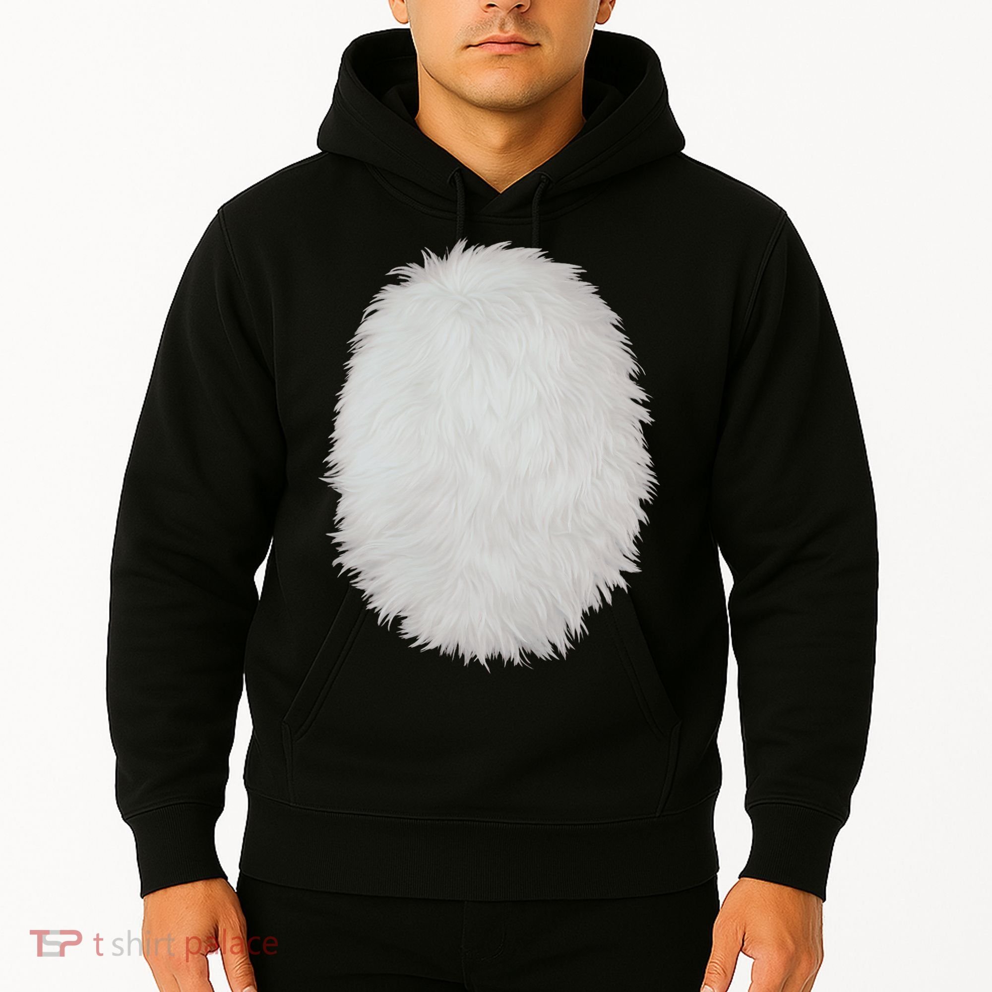 White Belly Costume Diy Cosplay Panda Bear Cat Skunk Deer Hoodie