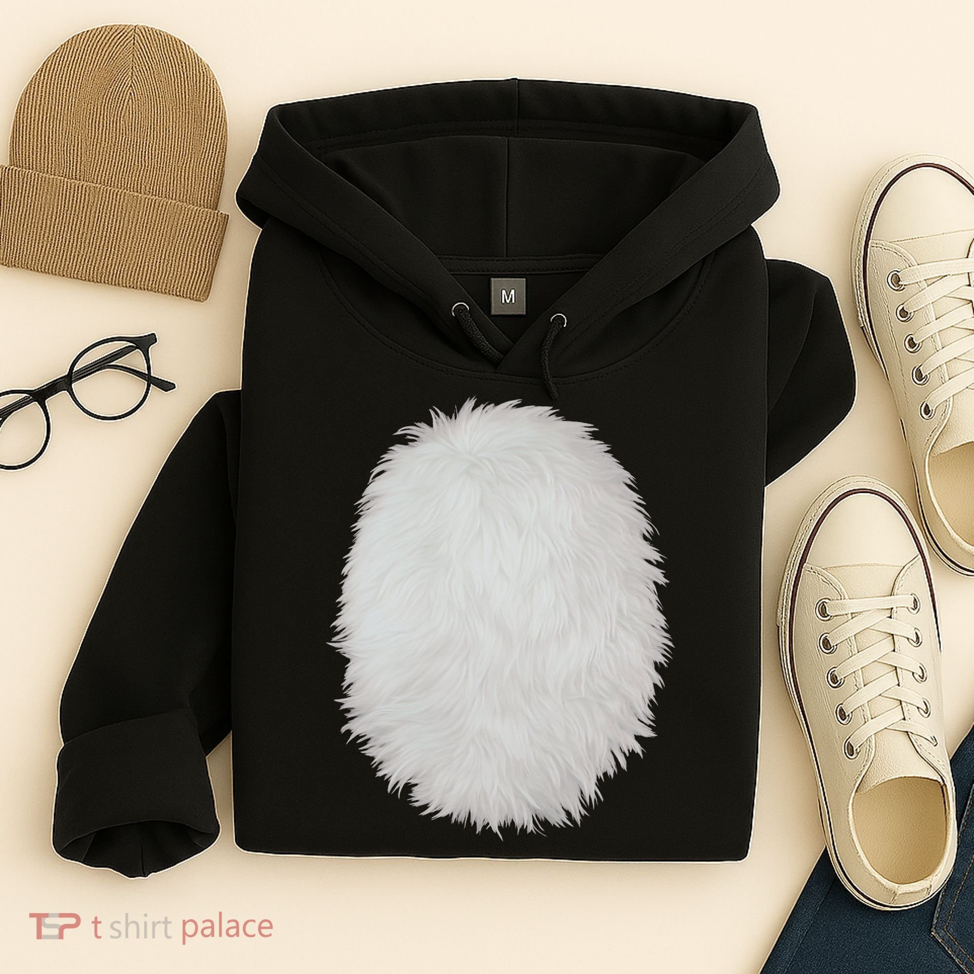 White Belly Costume Diy Cosplay Panda Bear Cat Skunk Deer Hoodie