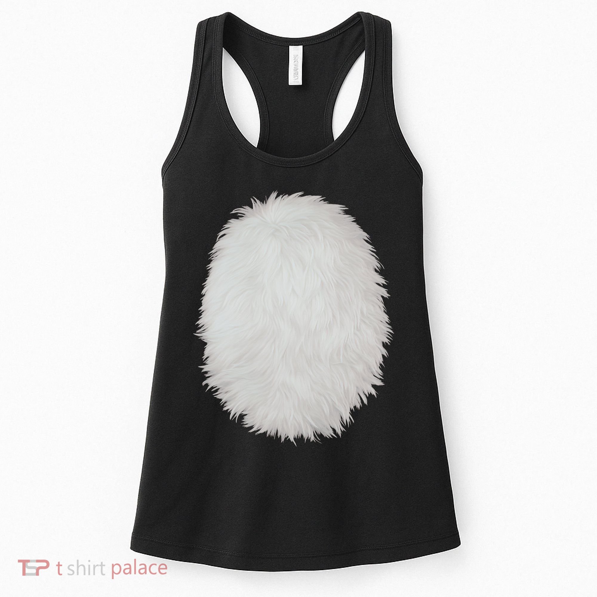 White Belly Costume Diy Cosplay Panda Bear Cat Skunk Deer Women's Tank Top