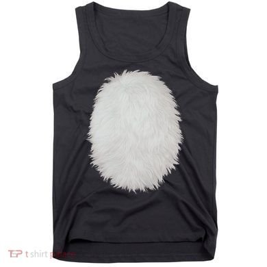 White Belly Costume Diy Cosplay Panda Bear Cat Skunk Deer Tank Top