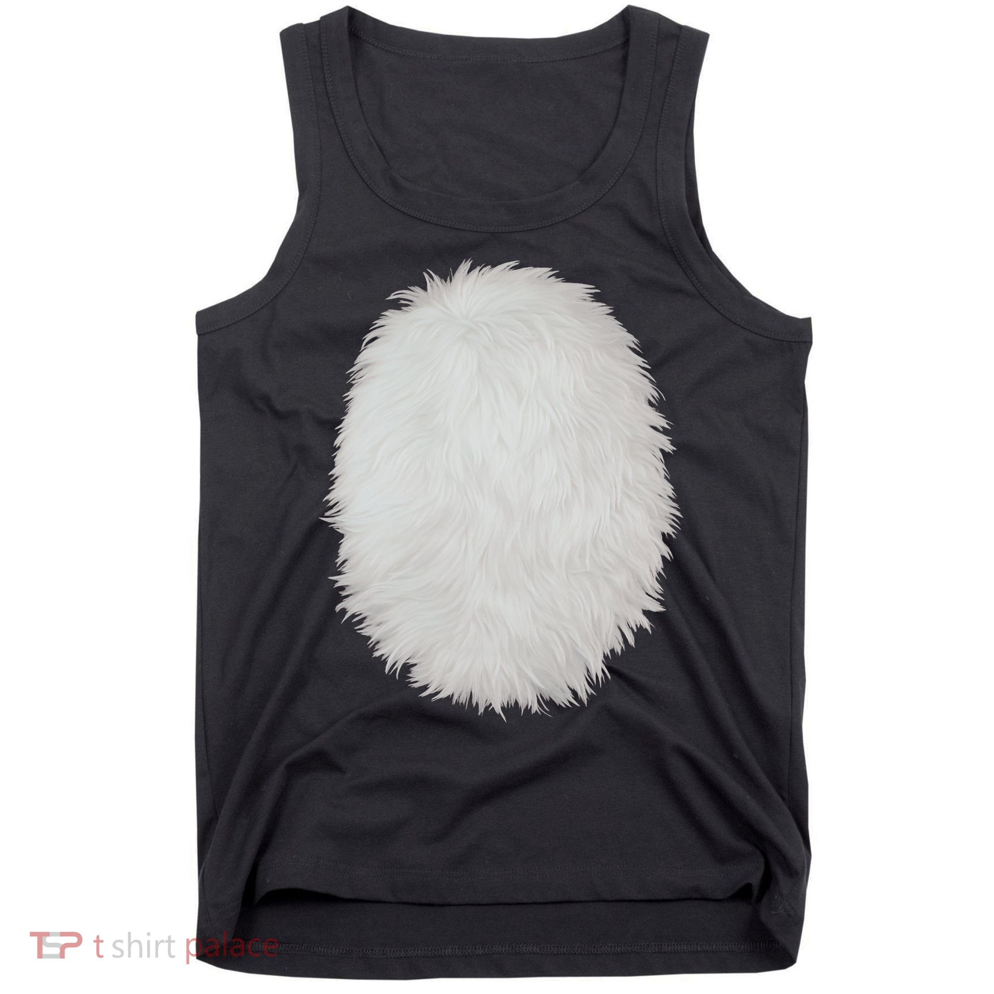 White Belly Costume Diy Cosplay Panda Bear Cat Skunk Deer Tank Top