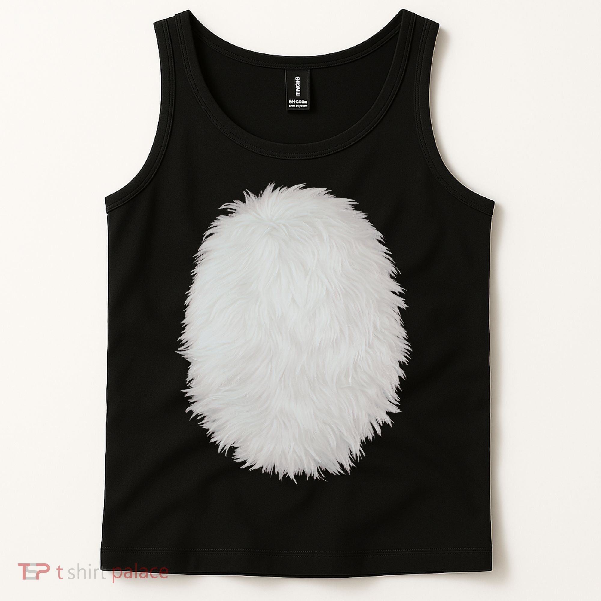 White Belly Costume Diy Cosplay Panda Bear Cat Skunk Deer Tank Top
