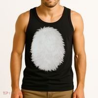 White Belly Costume Diy Cosplay Panda Bear Cat Skunk Deer Tank Top thumb 3