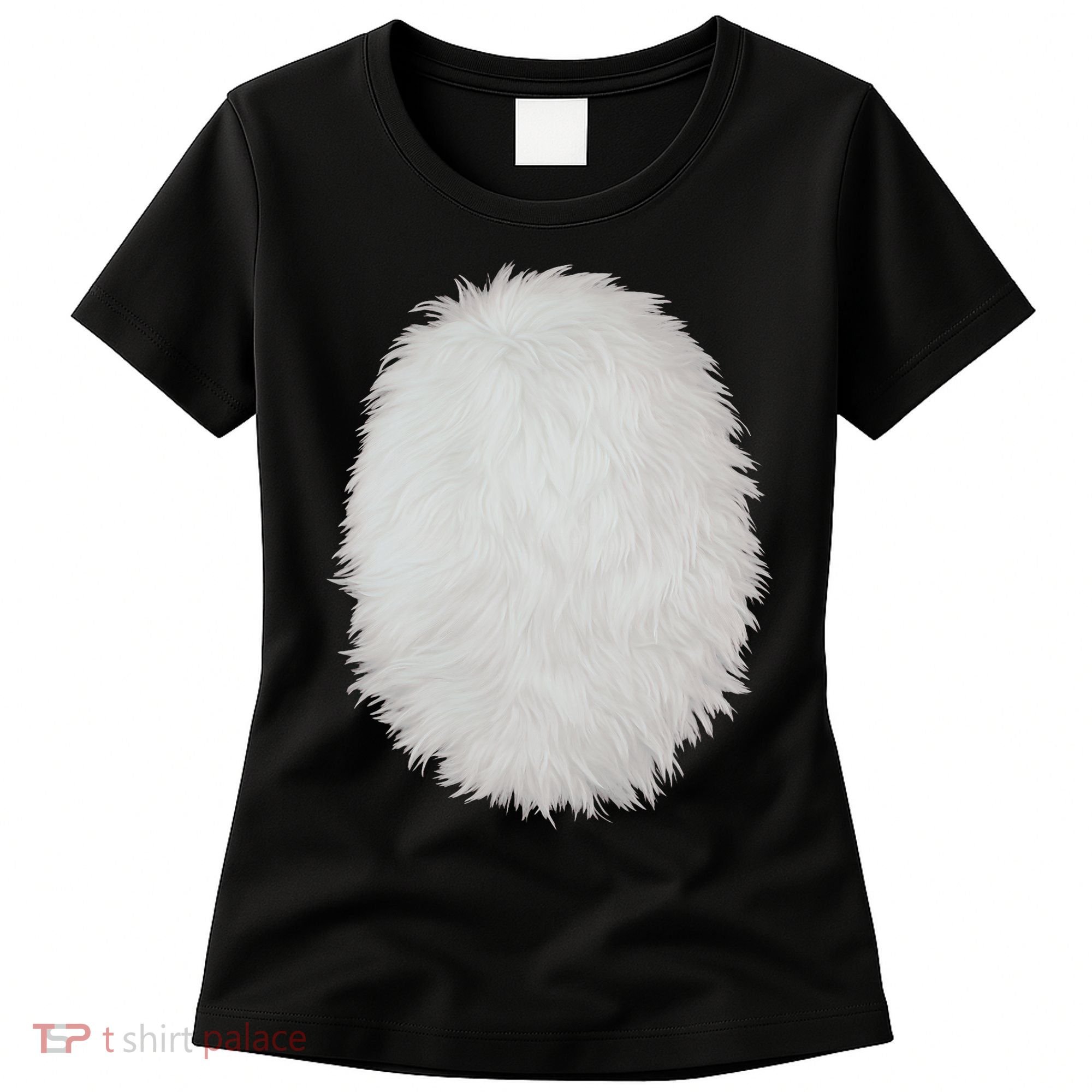 White Belly Costume Diy Cosplay Panda Bear Cat Skunk Deer Women's T-Shirt