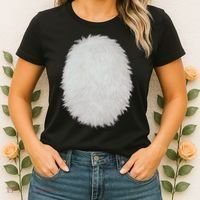 White Belly Costume Diy Cosplay Panda Bear Cat Skunk Deer Women's T-Shirt thumb 2