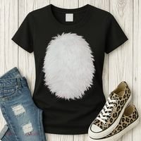 White Belly Costume Diy Cosplay Panda Bear Cat Skunk Deer Women's T-Shirt thumb 3