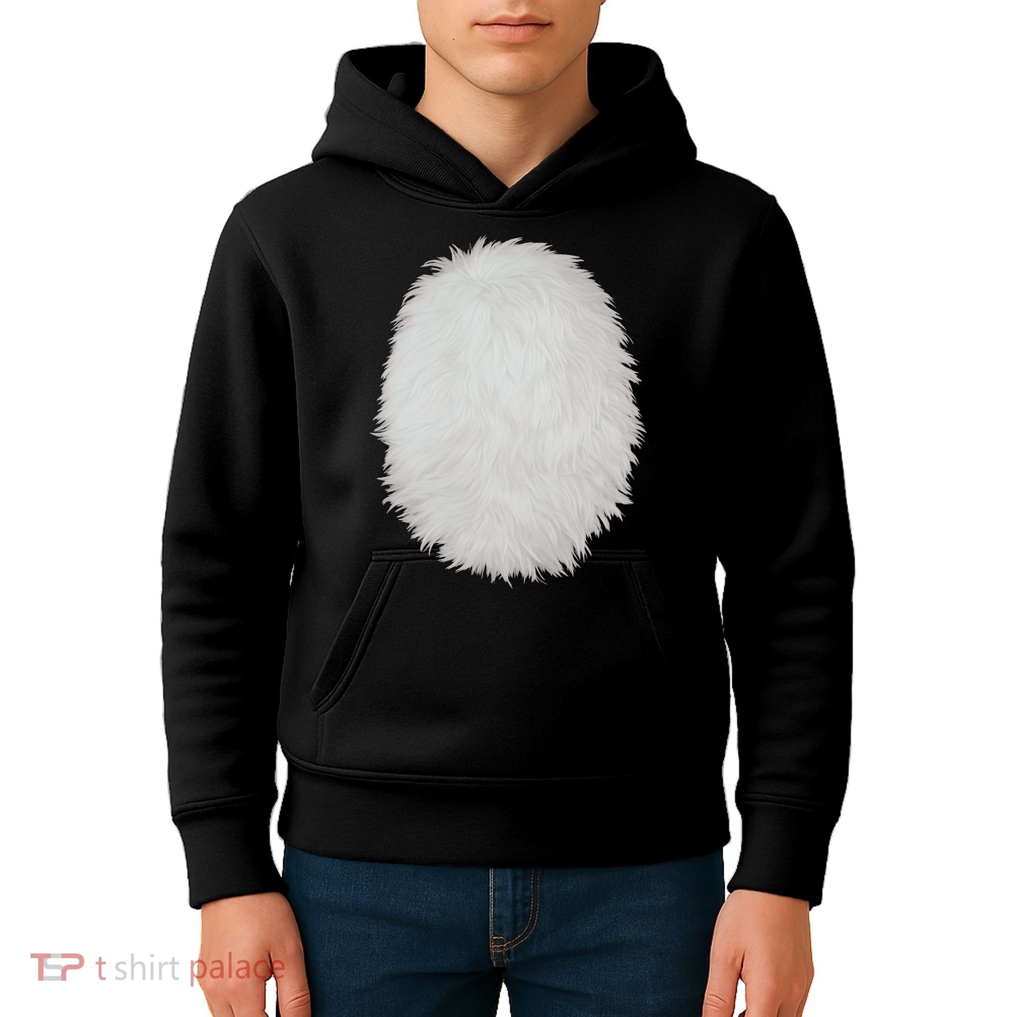 White Belly Costume Diy Cosplay Panda Bear Cat Skunk Deer Kids Hoodie