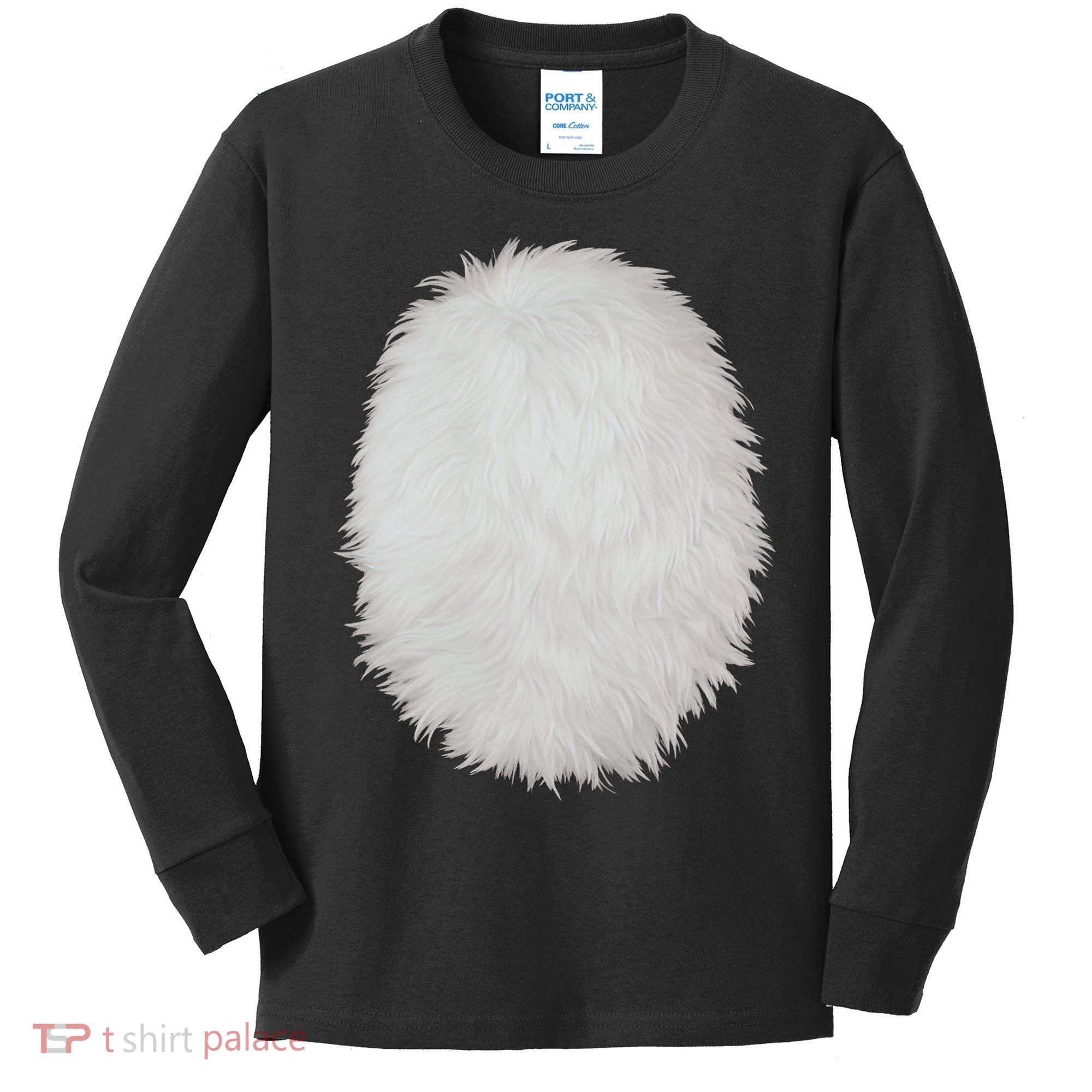 White Belly Costume Diy Cosplay Panda Bear Cat Skunk Deer Kids Long Sleeve Shirt