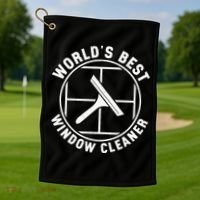 WorldS Best Cool Window Washing Professional Window Cleaner Golf Towel thumb 1