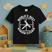 WorldS Best Cool Window Washing Professional Window Cleaner Toddler T-Shirt thumb 3