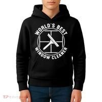 WorldS Best Cool Window Washing Professional Window Cleaner Kids Hoodie thumb 4