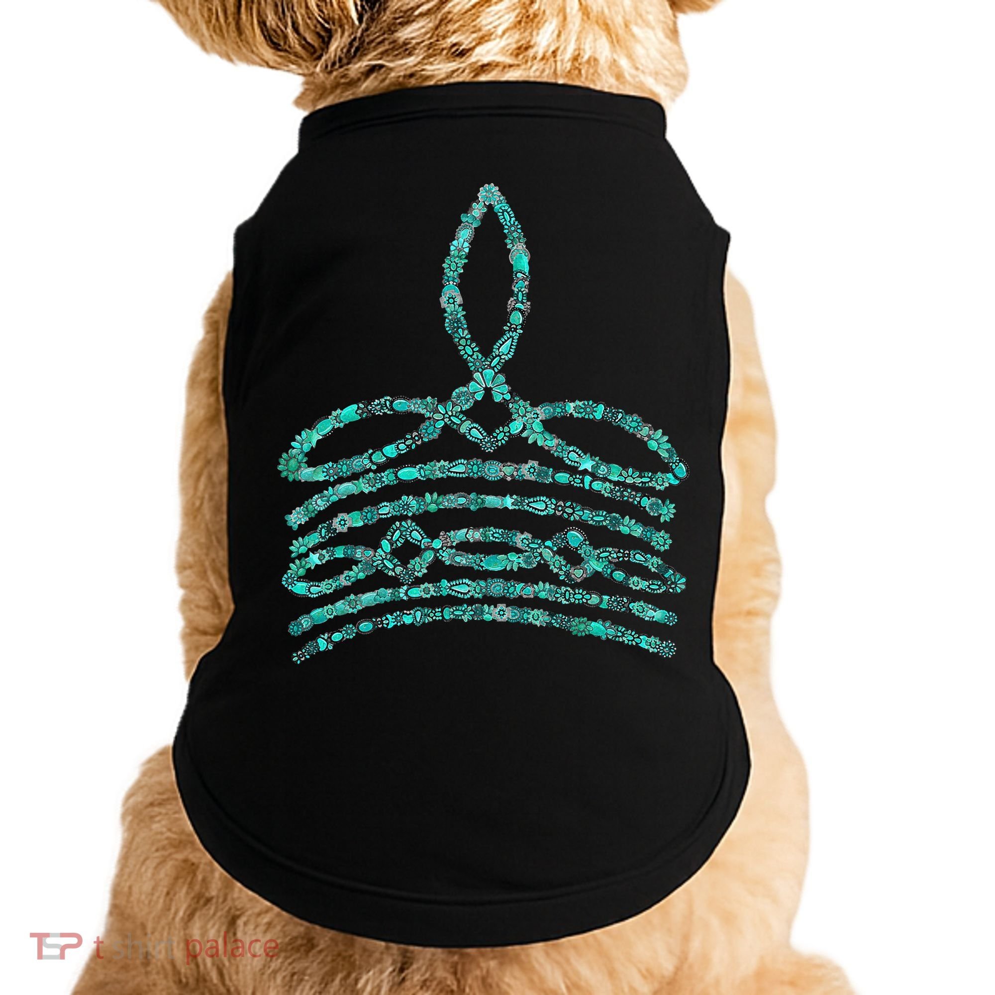 Western Boho Cowboy Boots Turquoise Boot Stitch Western Doggie Tank