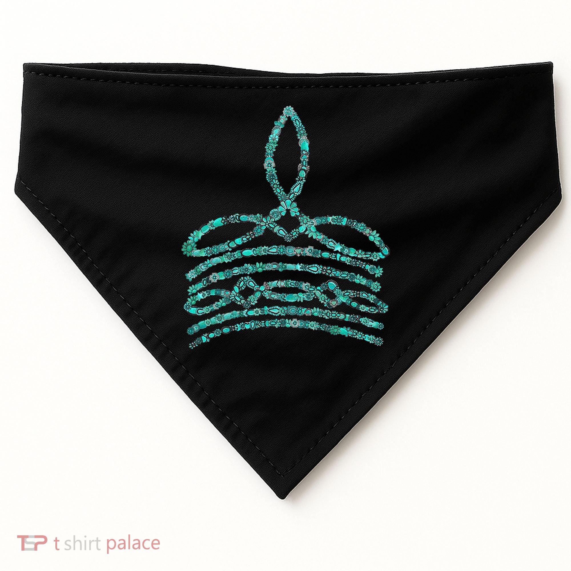 Western Boho Cowboy Boots Turquoise Boot Stitch Western USA-Made Doggie Bandana