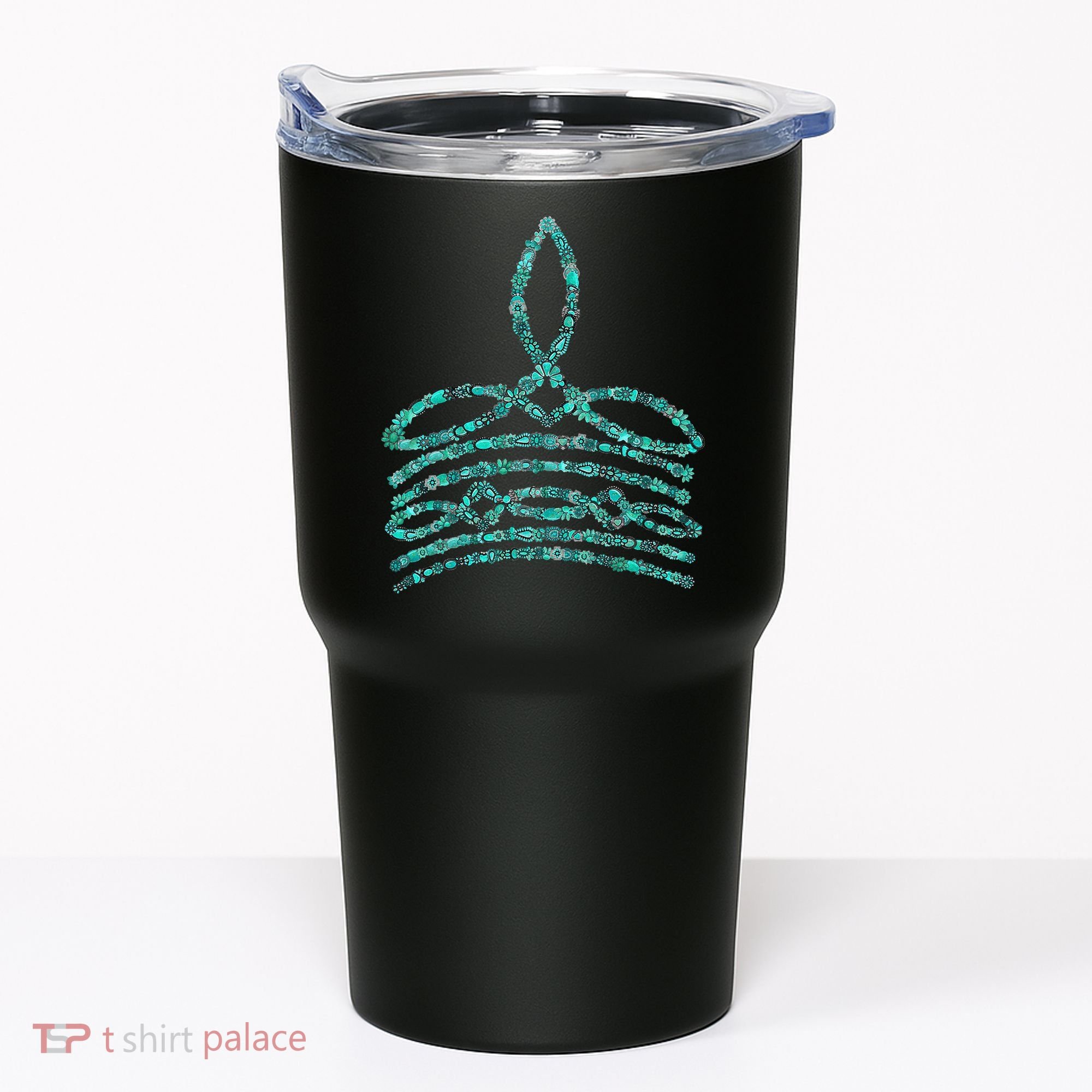 Western Boho Cowboy Boots Turquoise Boot Stitch Western Tumbler