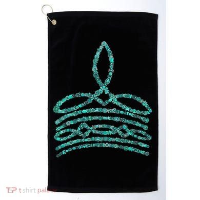 Western Boho Cowboy Boots Turquoise Boot Stitch Western Golf Towel