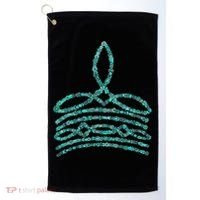 Western Boho Cowboy Boots Turquoise Boot Stitch Western Golf Towel thumb 0
