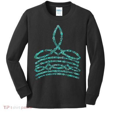 Western Boho Cowboy Boots Turquoise Boot Stitch Western Kids Long Sleeve Shirt