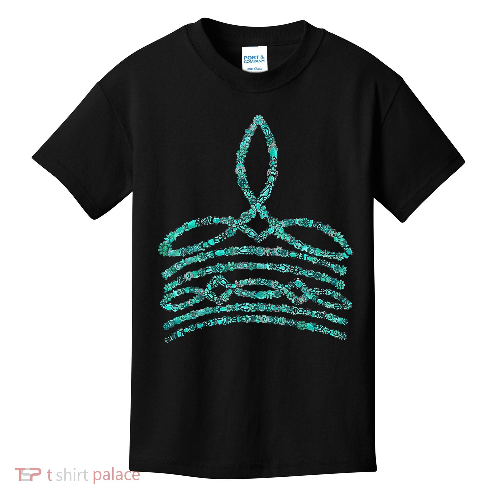 Western Boho Cowboy Boots Turquoise Boot Stitch Western Kids T-Shirt