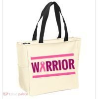 Warrior Breast Cancer Ribbon Tote Bag thumb 2