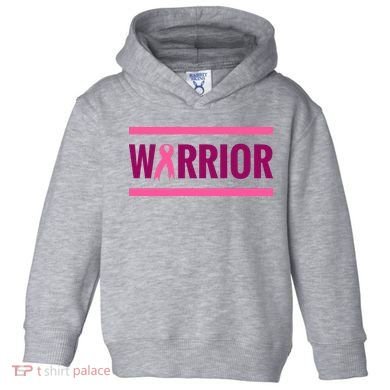 Warrior Breast Cancer Ribbon Toddler Hoodie