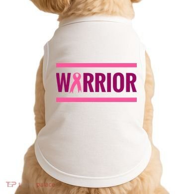 Warrior Breast Cancer Ribbon Doggie Tank