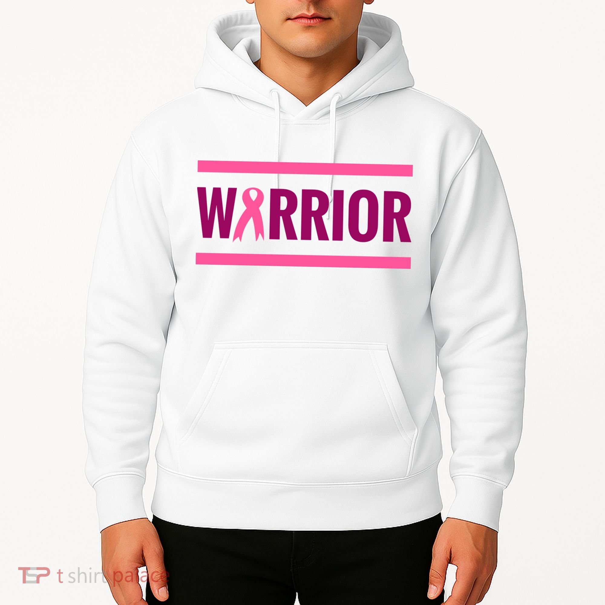 Warrior Breast Cancer Ribbon Hoodie