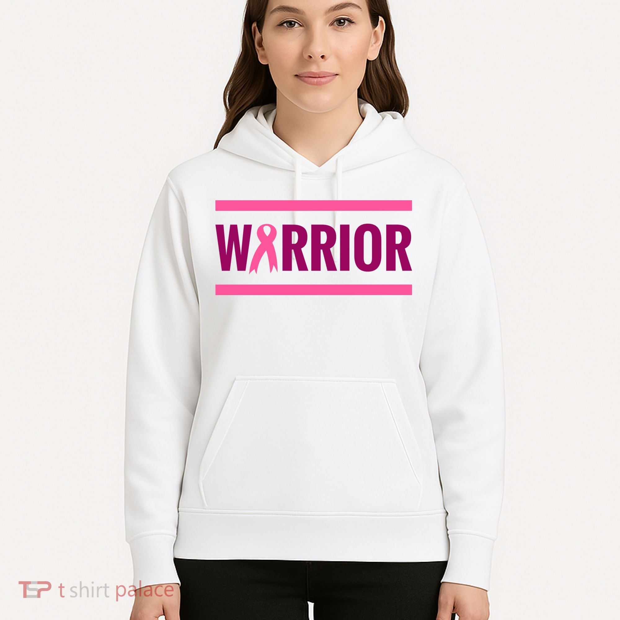 Warrior Breast Cancer Ribbon Hoodie