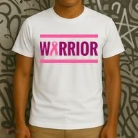 Warrior Breast Cancer Ribbon T-Shirt thumb 3