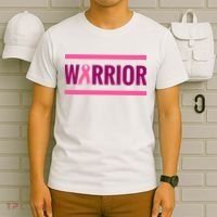 Warrior Breast Cancer Ribbon T-Shirt thumb 6