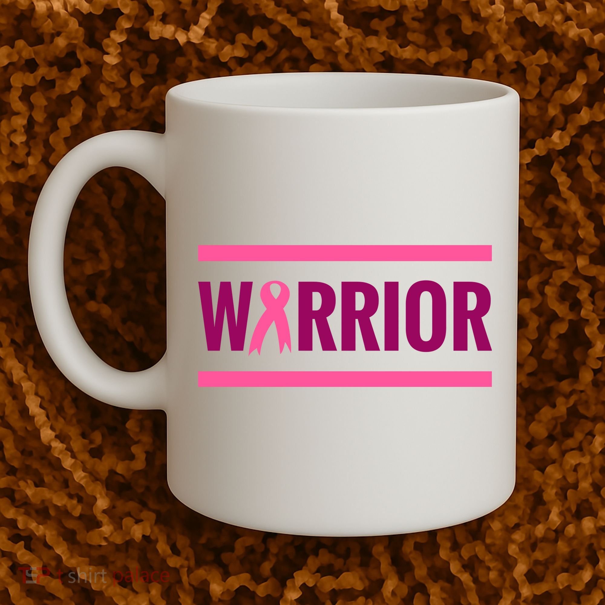 Warrior Breast Cancer Ribbon Coffee Mug