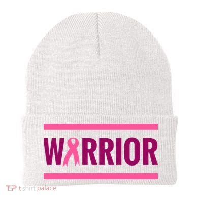 Warrior Breast Cancer Ribbon Beanie