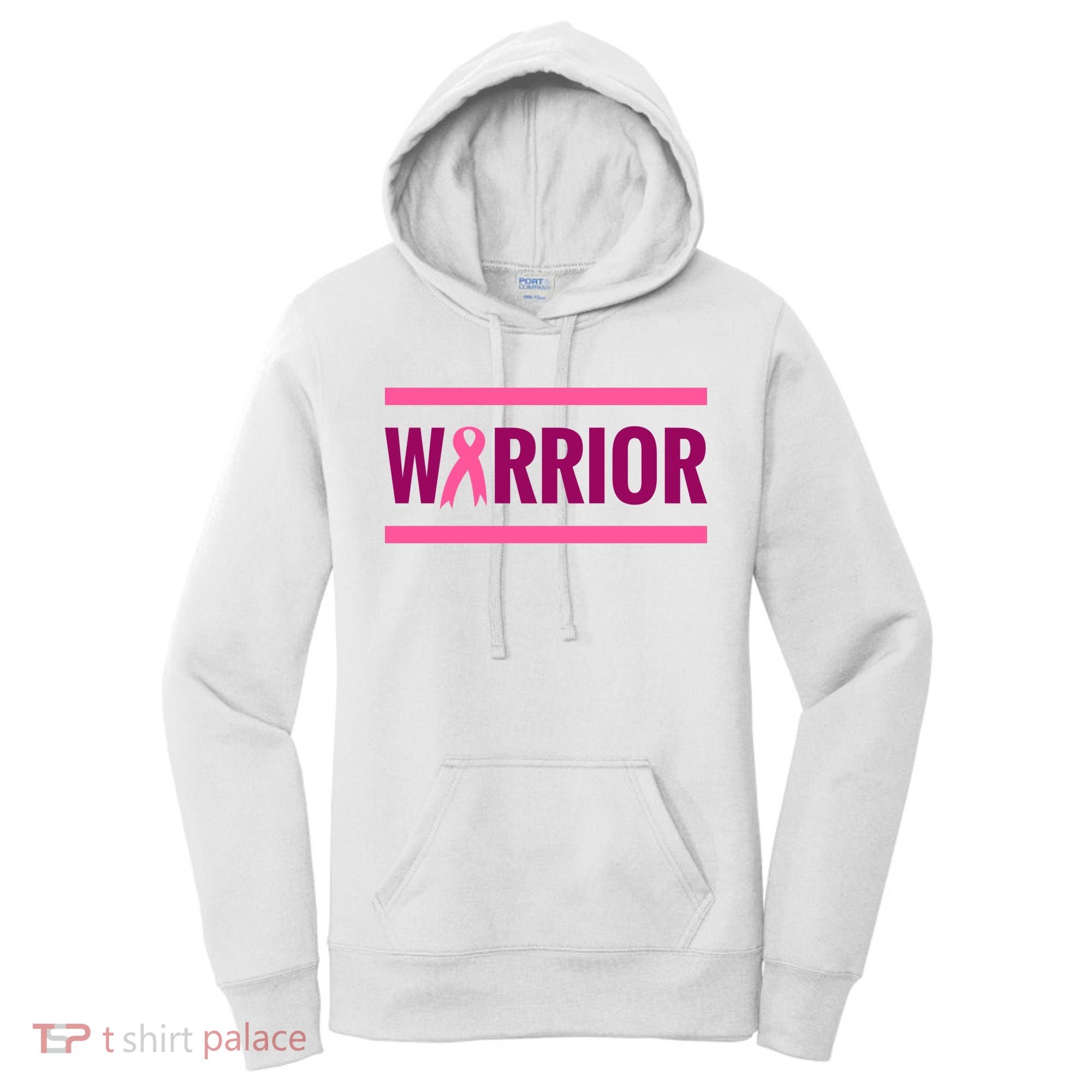 Warrior Breast Cancer Ribbon Women's Hoodie