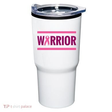 Warrior Breast Cancer Ribbon Tumbler