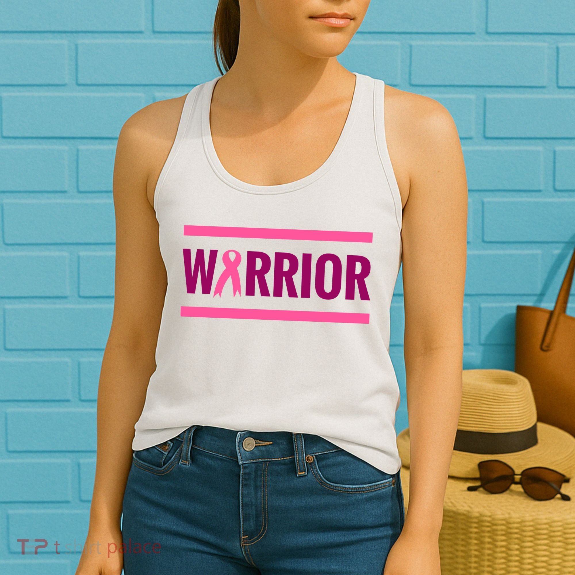 Warrior Breast Cancer Ribbon Women's Tank Top