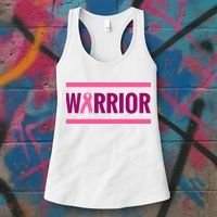 Warrior Breast Cancer Ribbon Women's Tank Top thumb 3