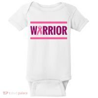Warrior Breast Cancer Ribbon Baby Bodysuit thumb 0