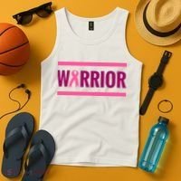 Warrior Breast Cancer Ribbon Tank Top thumb 4