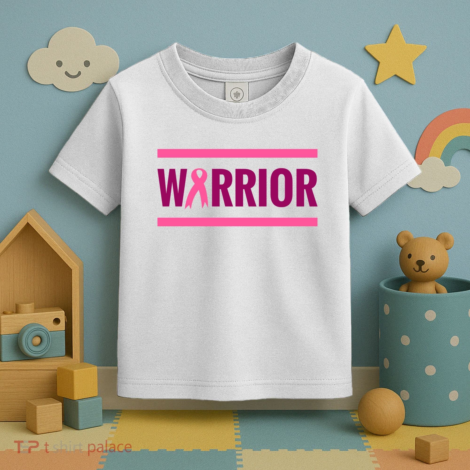 Warrior Breast Cancer Ribbon Toddler T-Shirt