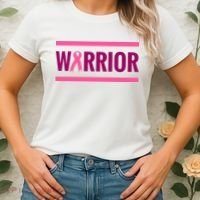 Warrior Breast Cancer Ribbon Women's T-Shirt thumb 2