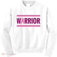Warrior Breast Cancer Ribbon Kids Sweatshirt thumb 0