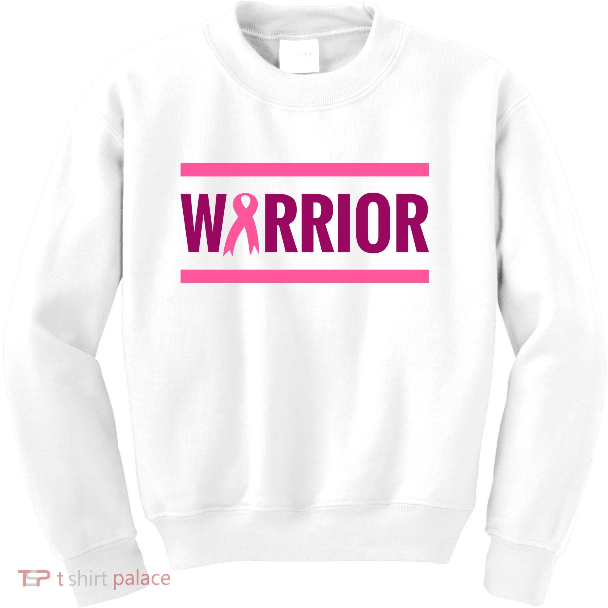 Warrior Breast Cancer Ribbon Kids Sweatshirt