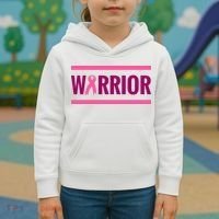 Warrior Breast Cancer Ribbon Kids Hoodie thumb 3