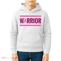 Warrior Breast Cancer Ribbon Kids Hoodie thumb 4