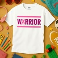 Warrior Breast Cancer Ribbon Kids T-Shirt thumb 3